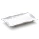 9.5'' Melamine Rectangle Sushi Plate with Rim 23.6x15x2.7cm White