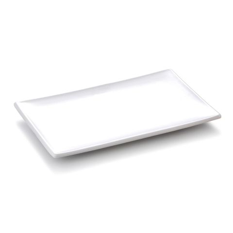 12'' Melamine Rectangle Plate 29.5x19.5x2cm White