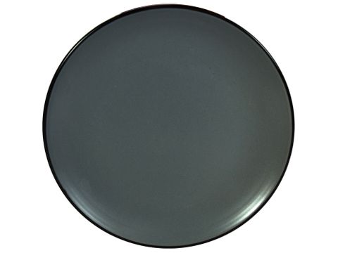 Solid Round Plate Dark Grey 195mm GUSTA Out of the Blue