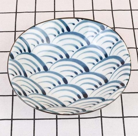 Oval Flared Bowl 185x170mm HASAMI Japanese Wave