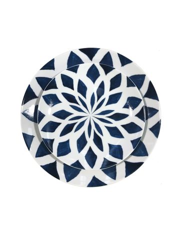 10'' Round Plate 255mm LUMAS Blue Lotus