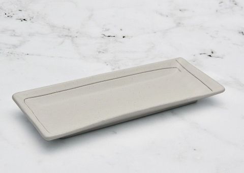 Rectangle Plate 255x100mm LUMAS Carved Line