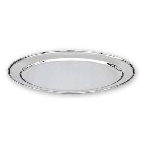 Oval Platter Rolled Edge 18/8 HD 300mm