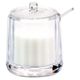 Acrylic Ribbed Condiment Jar with Lid 200ml