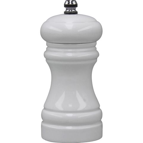 Salt/Pepper Mill Wood Ceramic Gear - White