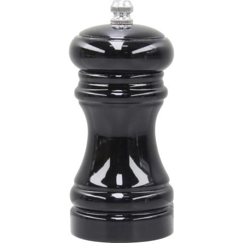 Salt/Pepper Mill Wood Ceramic Gear - Black