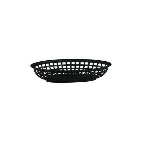 PP Oval Bread Basket 240x150x50mm Black