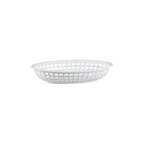 PP Oval Bread Basket 240x150x50mm White