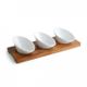 Tapas Set W/3 Porcelain Bowls 308x105mm ATHENA CORTE