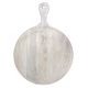 Mangowood Serving Board Round w/HDL 570x780x35mm White