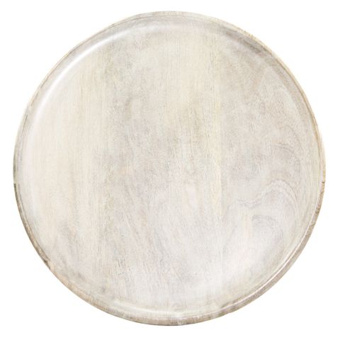 Mangowood Serving Board Round 300x15mm White