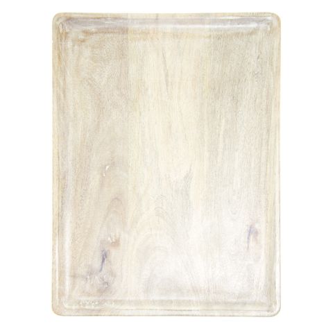 Mangowood Serving Board Rectangular 360x180x15mm White