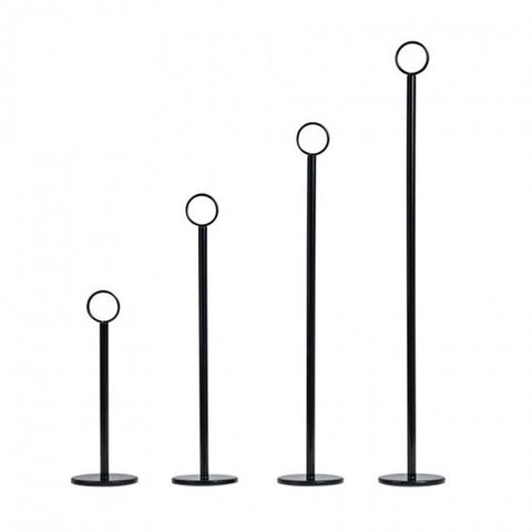 Table Number Stand 200mm Black Base 70mm