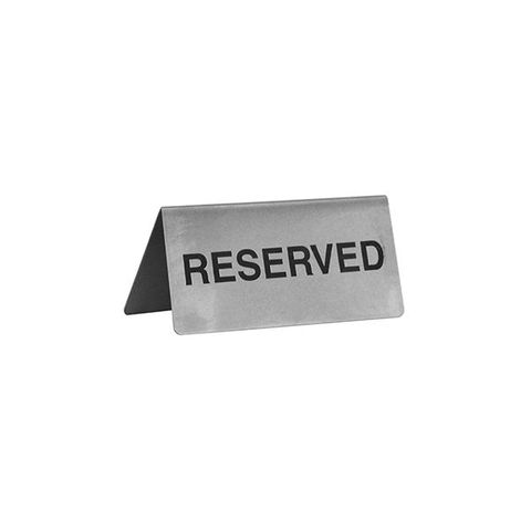 Reserve Sign 18/8 43mmx100mm