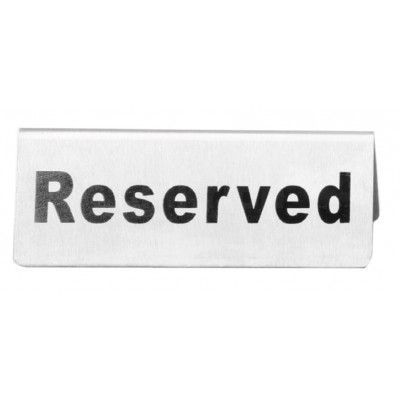 Reserve Sign S/S 120x45x40mm