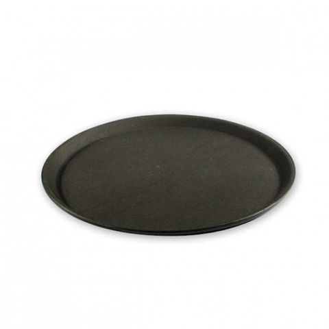 Non-Slip Round Tray - Black 400mm/16inch