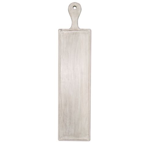 Mangowood Serving Board Rectangular w/HDL 670x850x200mm White