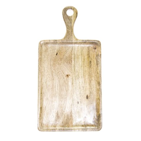 Mangowood Serving Board Rectangular w/HDL 260x360x180mm Natural