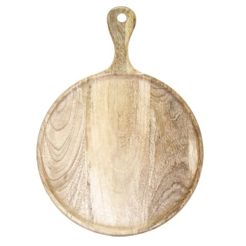 Mangowood Serving Board Round w/HDL 570x780 Natural