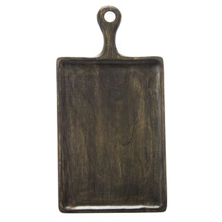 Mangowood Serving Board Rectangular w/HDL 300x400x200mm Dark