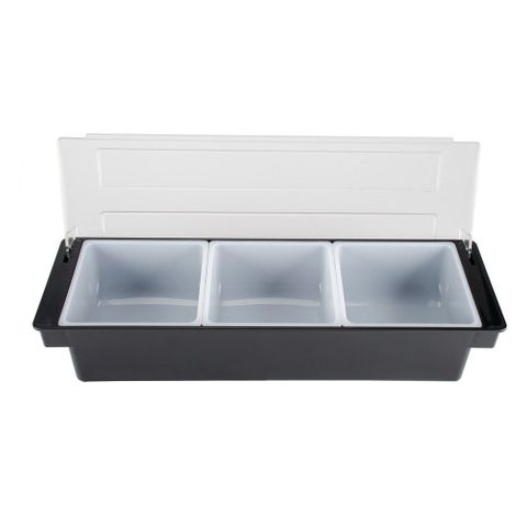 3-Compartment Deep Condiment Holder 490x160x97mm