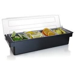 4-Compartment Deep Condiment Holder 490x160x97mm