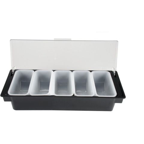 5-Compartment Deep Condiment Holder  490x160x97mm