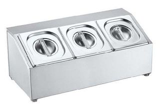 Gastronorm Seasoning Garnish Holder for 3 x GN1/6 515x245x215mm