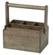 Rubber Wood Caddy 20.5x14x12cm