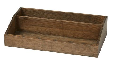 Rubber Wood Shelf Organiser 37x18x8cm