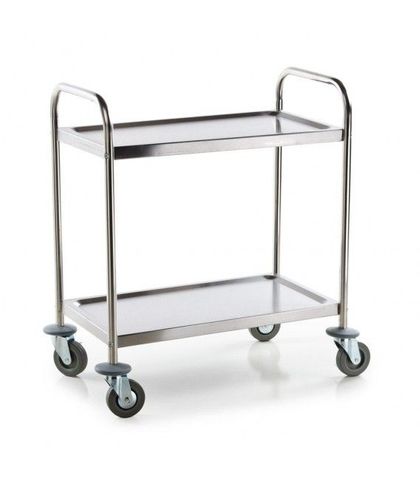 Large Stainless Steel 2 Shelf Utility Trolley 860×540×940mm