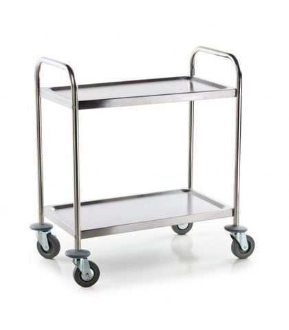 Medium Stainless Steel 2 Shelf Utility Trolley 810×460×850mm