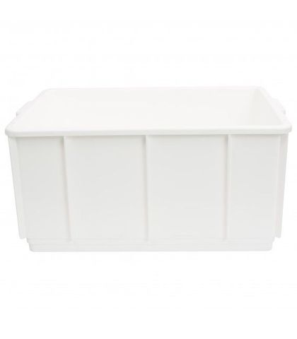 Nally 22L Stackable Plastic Tote Box In White