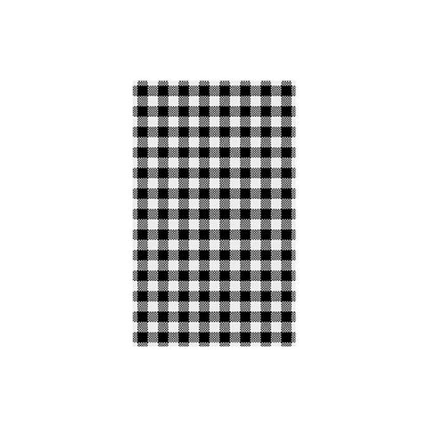 Black Gingham Greaseproof Paper 190x310mm MODA (30 packs)