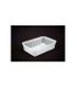 750mL Rectangle Ribbed Container Clear