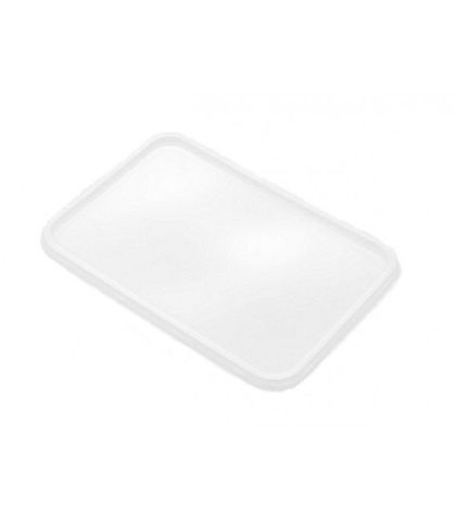 Lid to suit 500mL-1500mL Rectangle Ribbed Container White (50/pack)
