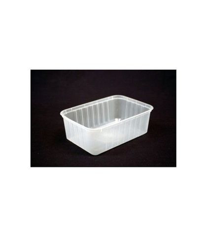 1000ml Rectangle Ribbed Container Clear (50/pack)