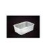 1000ml Rectangle Ribbed Container Clear