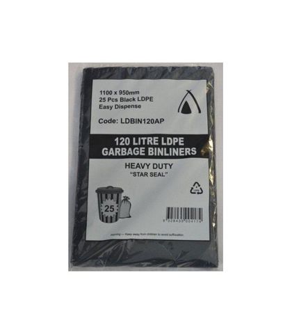 Heavy Duty Able Range 120 Litre Bin Liner 200/ctn