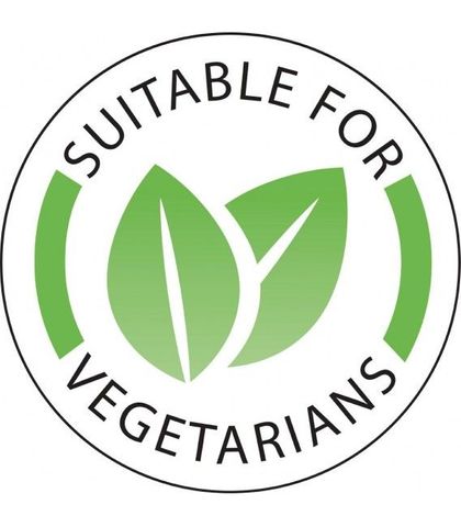 Vegetarian Label 25mm (roll of 1000)