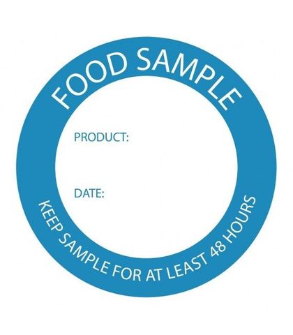 Food Sample Label 50mm (roll of 500)