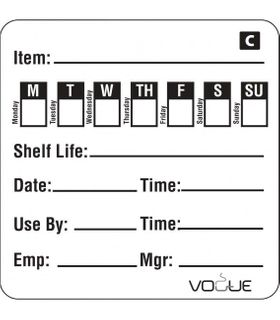 Freezable Day of the Week Labels (roll of 500)