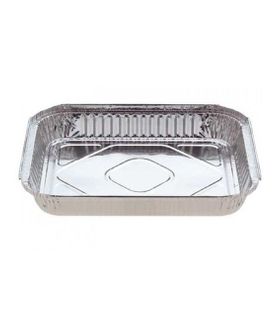 Large Oblong Half Gastronome Foil Tray2500ml 315x254x38mm (100/carton)