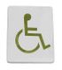 "Wheelchair sumbol" Gold on white