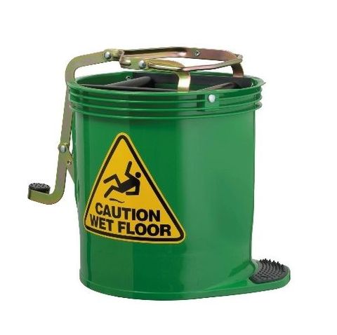 Oates Contractor Roller Wringer Buckets -15L Green