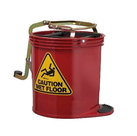 Oates Contractor Roller Wringer Buckets -15L Red