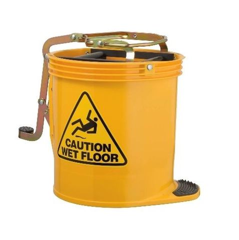 Oates Contractor Roller Wringer Buckets -15L Yellow