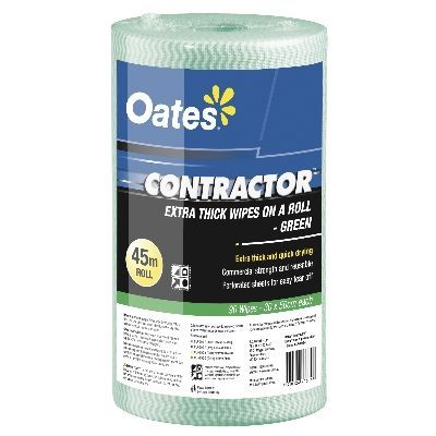 Oates Contractor Extra Thick Wipes on a Roll Green