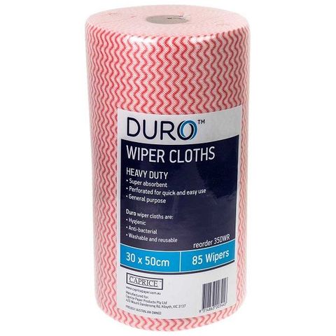 Duro Wiper Roll Heavy Duty Red 50cm x 30cm