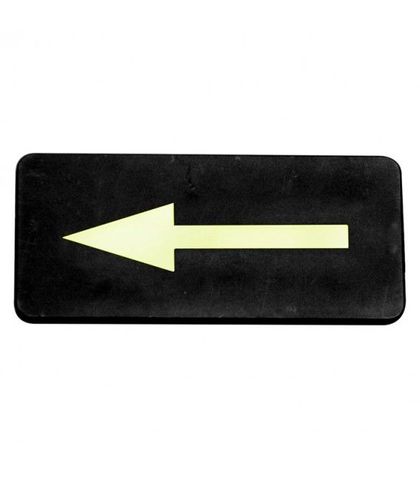 "Arrow Symbol" Wall Sign - Gold On Black - Chef Inox